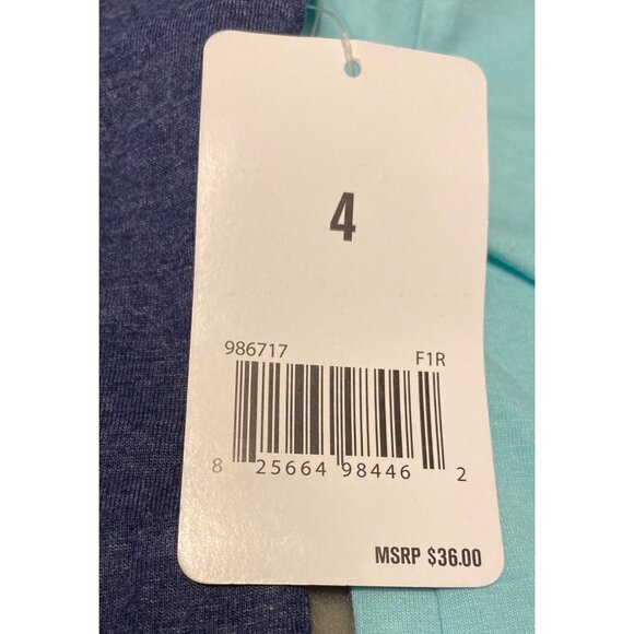 Hurley unisex kids T-Shirts 2-Pack Size 4 Blue & Navy Graphic Prints Cotton Blen - Picture 5 of 5